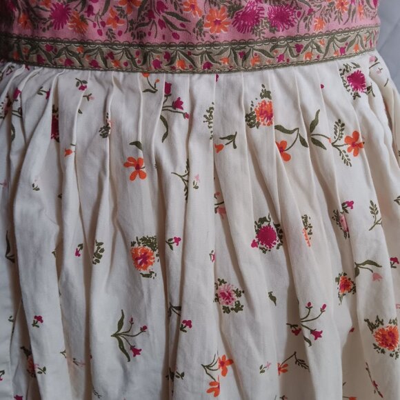 Vintage Women's Skirt 22" 22W 1970's True Boho Midi 1of1 Handmade Pleat Ren Fair - Picture 4 of 6